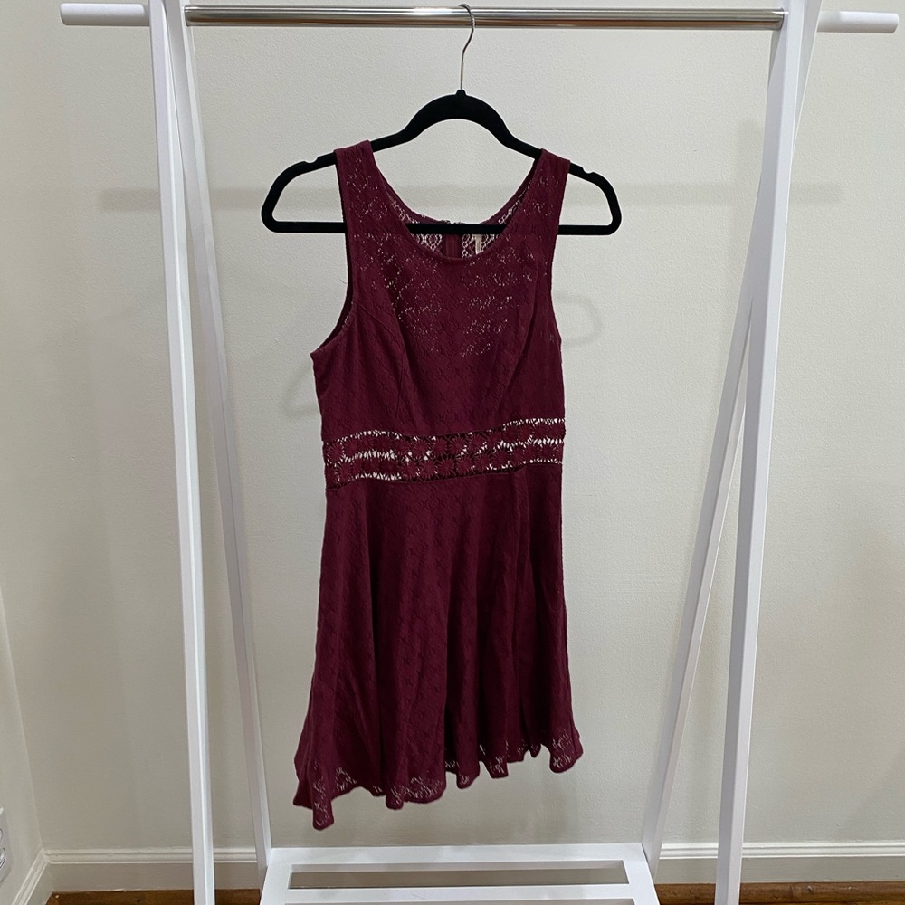 Burgundy dress